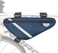Impermeabile resistente all'usura riflettente bicicletta anteriore borsa portaoggetti tubo triangolo borsa telaio bici