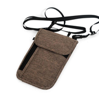 Portafoglio portatile personalizzato con tracolla da viaggio con porta passaporto con blocco RFID per uomo donna