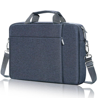 Navy di alta qualità borsa per computer personalizzata resistente all'acqua borsa a tracolla custodia per laptop con manico
