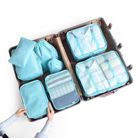 Set di 8 cubi da imballaggio Set di organizer da viaggio per bagagli Set di organizzatori di imballaggio Cubi per bagagli da viaggio Set di cubi da viaggio