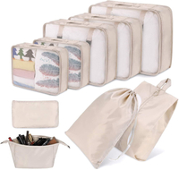Set di borse per organizer da viaggio 9 in 1, cubetti di imballaggio personalizzati leggeri e solidi