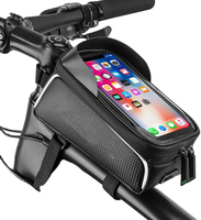 Borsa per telaio anteriore per telefono da bici Borsa per bicicletta Borsa da tubo superiore per supporto per telefono da bici impermeabile Accessori per custodia per telefono da bici Custodia da ciclismo
