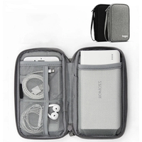 borsa per organizer per auricolari per disco rigido portatile con cavo USB portatile personalizzato per i viaggi