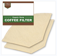 I filtri per caffè in tela di canapa organica si versano su filtri per caffè a cono riutilizzabili per macchine da caffè a goccia