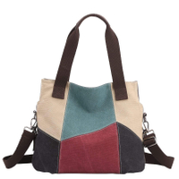 Moda Hobo Multi-Color Splice Spalla Borse a tracolla Tote Bag Borse a mano in tela per le donne