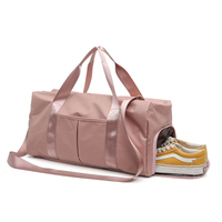 Pink Weekender Bag Sports Women Yoga Fitness Travel Bag Borsone Borsa da viaggio personalizzata di grande capacità con logo