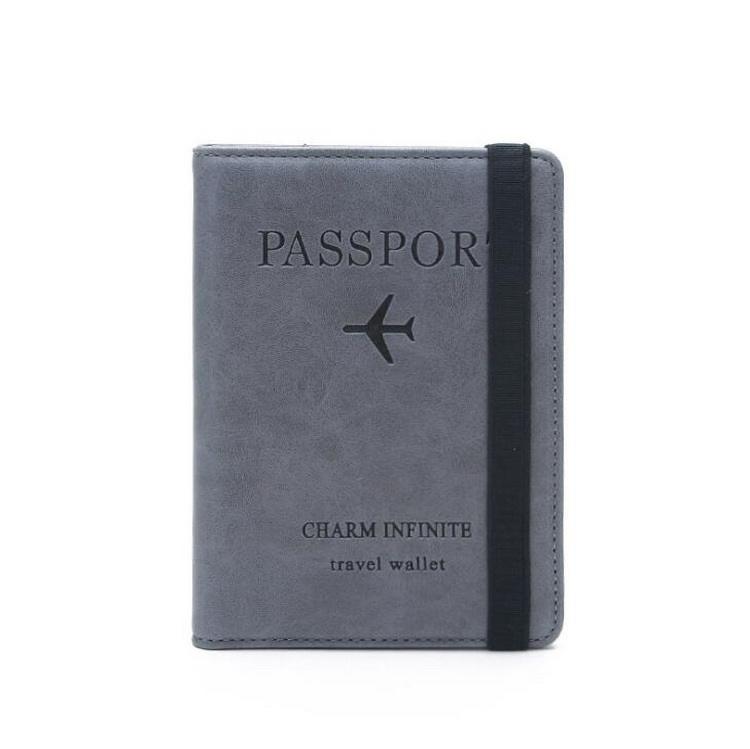 Custodia per passaporto in pelle PU di lusso Porta carte di credito Portafoglio da viaggio Porta passaporto RFID antifurto per viaggio aereo