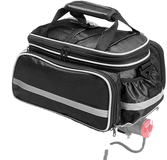 Valigie Laterali Moto Alluminio Borsa Portasedili Bicicletta Posteriore | Capacità 20 Litri, Nera | Bagagliaio Bici Per Oggetti Borse Bici - Foto 3