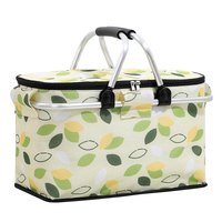 Grande borsa portatile pieghevole per la spesa, borsa termica per il pranzo, borsa termica impermeabile per cestini da picnic