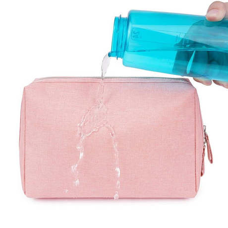 Borse portaoggetti per cosmetici da viaggio alla moda rosa o borsa da toilette Logo personalizzato Make Up Organizer con cerniera e sacchetti per donna