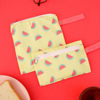 Stampa personalizzata eco friendly riutilizzabile RPET sostenibile borsa per il pane picnic borsa per alimenti borsa per il pane design con cerniera