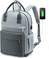 Multi scomparti di alta qualità in nylon di ricarica USB da uomo con logo personalizzato zaino per laptop borsa da lavoro zaino da viaggio