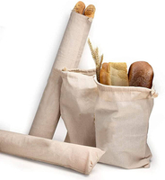 Grandi sacchetti riutilizzabili per il pane in lino biologico Sacchetti per il pane in cotone ecologico ideali per il pane fatto in casa