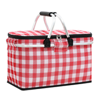 Borsa termica riutilizzabile con logo personalizzato con logo Cestino refrigerante pieghevole per picnic con manico per donna uomo