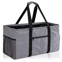 Grande borsa per la spesa pieghevole a righe borsa da picnic per sport da spiaggia da donna