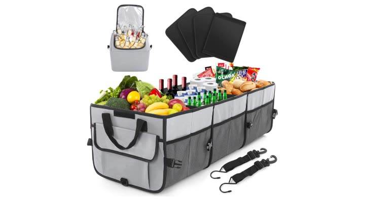 Amazon Hot Deals Portabagagli per auto multifunzionale portatile di grande capacità Organizzatore pieghevole con borsa termica