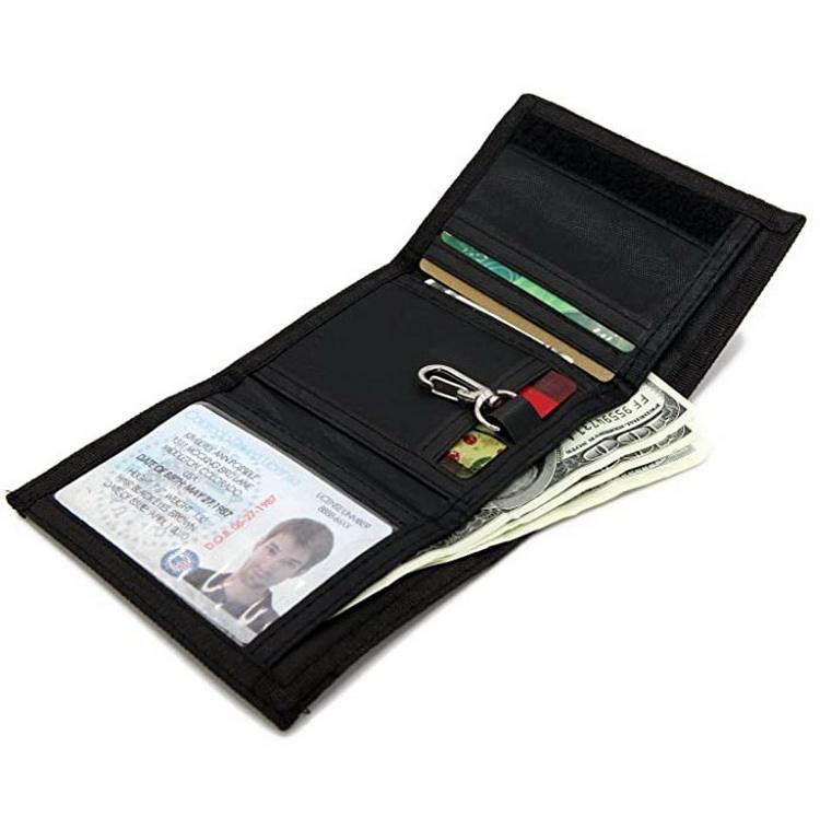 Commercio all'ingrosso Camo Ragazzi Bambini Moda RFID Porta carte di credito Portafoglio portatile a tre ante con portachiavi