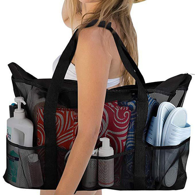 2 pcs Borsa a Rete per Giocattoli Spiaggia Borsa Giocattoli